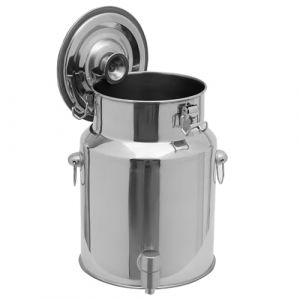 Bidon INOX pour Huile d Olive 5l/10lavec Robinet 201,Pot &Agrave; Lait INOX avec Couvercle R&eacute;servoir Scell&eacute; en Acier Inoxydable Pots &Agrave; Lait SW,Capacity-35L (ADMSCCSM, neuf)