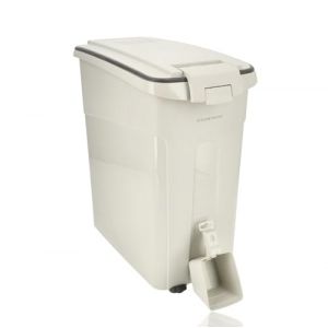 Conteneur alimentaire herm&eacute;tique 54L pour chiens et chats - Avec roues et pelle, pour environ 20 kg de nourriture s&egrave;che, liti&egrave;re pour chat ou croquettes pour chien (Discountershopfr, neuf)