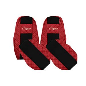 F-CORE Housses de Siege Camion compatibilit&eacute; pour Volvo FM 4 FH 4 01.13-12.19 Rouge (F-CORE, neuf)