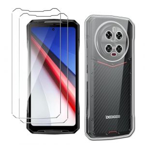 LYZXMY Coque pour Doogee DK10 5G(6.67") Transparent Housse + 2 x Verre tremp&eacute; Protection &eacute;cran, Souple Silicone &Eacute;tui Protection Bumper TPU T&eacute;l&eacute;phone Case Cover (SLMY, neuf)