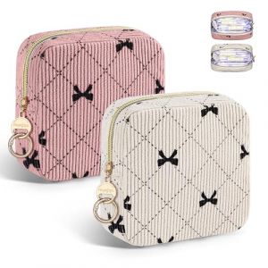 Pochette Serviette Hygi&eacute;nique 2 Pi&egrave;ces Sac Rangement Serviettes Hygi&eacute;niques Tampons Prot&egrave;ge Slip Culotte Menstruelle Petite Trousse pour Anniversaire Cadeau Premieres R&eacute;gles Jeune Fille(Papillon) (playexen, neuf)