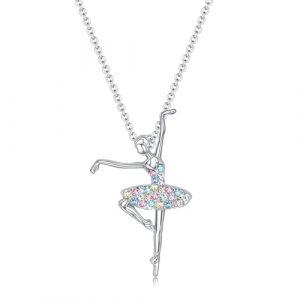1 Pcs collier danseuse, Collier Danseuse &Eacute;toile Charm pour Fille Ado et Cadeau Professeur Danse Parfait pour Halloween et Cours de Danse (ZJZH, neuf)