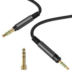 Linkidea C&acirc;ble audio pour casques Sennheiser HD620S HD599 HD598SR HD579 HD569 HD560S HD559 HD558 HD550 HD505 HD400 PRO - Cordon auxiliaire de rechange de 2,5 mm &agrave; 3,5 mm (1,7 m) (LinkideaEU, neuf)