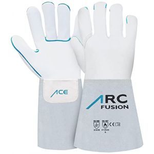 ACE ARC Fusion Gants de travail de soudage – Gants de protection en cuir pour le soudage – EN 388/12477-09/L (1 pièce) (ACE-Europe, neuf)