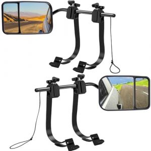 NIGOOLATA Retroviseur Caravane Voiture, Double Convexes Rétroviseurs Additionnel pour Caravane Rétroviseurs Extérieurs pour voiture, camping-car, RV Lot de 2 (HQ SELECT EU, neuf)