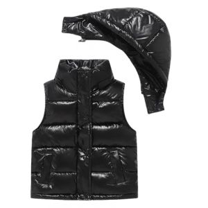 Happy Cherry Gilets Matelassé Filles Garçons Doudoune sans Manches Enfants Hiver Manteau sans Manche Fille Hiver 170 (Gshishop, neuf)