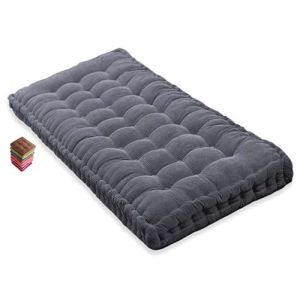 Matelas de Sol capitonné ou Coussin pour Banc de Jardin 1/2/3 Places, Banquette et Chaise Longue Palette, 170 cm, 180 cm, Coussin pour Banc 150 cm Exterieur Interieur sur Mesure(Dark Grey 1d,120x40 cm (sanroy, neuf)