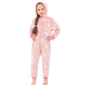KAKU NANU Combinaison Pyjama Fille Pyjama One Piece Enfant Combinaison Enfant Hiver Polaire 8 9 10 Ans (Varseille, neuf)