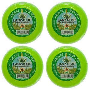 Lanzaloe Aloe Vera savon 100gr x 4 (Aloe Vera Point Fuerteventura, neuf)
