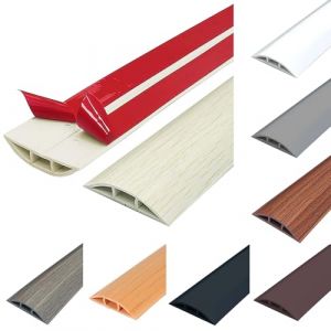 Prot&egrave;ge-C&acirc;ble Sol, Souple &agrave; Couper sur Mesure, Protection de C&acirc;ble en PVC, Couvre-C&acirc;ble Sol Auto-Adh&eacute;sif, Goulotte de C&acirc;ble Sol, Prot&egrave;ge les C&acirc;bles et Pr&eacute;vient les Risques de D&eacute;rapage, 50 mm x 3 m (iglood, neuf)