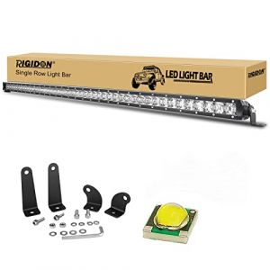 RIGIDON 127 cm 50 Pouces 240W Slim LED Light Barre, 12V 24V Barre d'&eacute;clairage LED, projecteurs lumi&egrave;re LED Spotlight pour Offroad V&eacute;hicules Voiture camions SUV ATV 4x4,6000K Feux antibrouillard (Sanyue-EU, neuf)