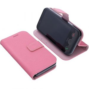 foto-kontor &Eacute;tui Compatible avec Doro Aurora A10 / A11 Protection Book Style Case Housse Portefeuille pour t&eacute;l&eacute;phone Smartphone Coque &agrave; Rabat Support Pochette Rose Vif (Foto-Kontor, neuf)