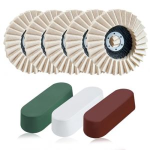 SPEEDWOX 8Pcs feutre feutre abrasifs disque de polissage roue de polissage et compos&eacute;s de polissage Set 5 Pcs disque de polissage de laine 3 Pcs compos&eacute; de polissage polissage de laine tampon roue de (Speedwox, neuf)
