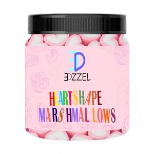 EDZZEL Guimauves traditionnelles en forme de c&oelig;ur de qualit&eacute; sup&eacute;rieure (300 g) (EDZZEL, neuf)