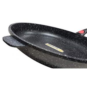 Cflagrant&reg; Po&ecirc;le Fa&ccedil;on Pierre Tous Feux Dont Induction Sans PFOA Cuisson Sans Mati&egrave;re Grasse Rev&ecirc;tement en Greblon C3 de Technologie Allemande (32) (Cflagrant France??, neuf)