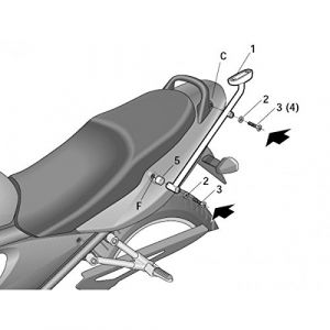 Compatible avec/Remplacement pour 600 BANDIT -00/04 / 1200 BANDIT -01/05- PORTE BAGAGE SUPPORT DE TOP CASE SHAD -S0BN60ST (PIECES MOTOS AGPL, neuf)