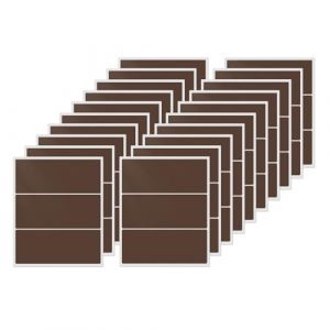FINDAT 60 &Eacute;tiquettes Autocollantes Marron 102 &times; 50 mm Vinyle Imperm&eacute;able R&eacute;sistant Rectangulaires pour Bureau Cuisine Bouteilles Classeurs (ZHIYUU, neuf)