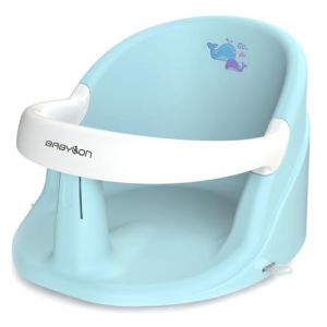 BABYLON Siege bain bebe Nemo &ndash; Siege de bain pour bebe 6 mois, Transat bain b&eacute;b&eacute;, Anneau de bain avec 4 ventouses antid&eacute;rapantes, siege bebe douche et baignoire, Bleu clair/blanc (Kleeblatt GmbH, neuf)