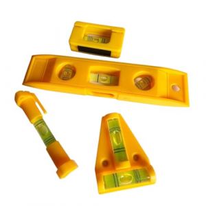 ARYIMYDP 4 Pi&egrave;ces Niveau Set avec Niveau Lin&eacute;aire, Niveau &agrave; Bulle en T, Niveau Torpille 6 Pouces et Niveau Mini Magn&eacute;tique, Id&eacute;al pour Mesures de Pr&eacute;cision en Industrie, Bricolage et Plomberie (UIRYFAZHANYOUXIANBAODAN, neuf)