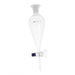 VILLCASE Entonnoir À Décanter Entonnoir À Décanter Expérimental En De Poire De 125 Ml Entonnoir De Laboratoire En Verre Ampoule À Décanter Avec Robinet Darrêt En Ptfe Pour École De (Farrar Fae, neuf)