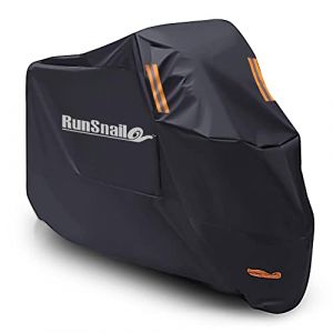 Housse de Moto Exterieur Imperm&eacute;able XL, Housse v&eacute;lo pour V&eacute;los, B&acirc;che Protection pour Scooter Moto AVCE Rev&ecirc;tement PU, Ceinture Coupe-Vent et Ourlets &Eacute;lastiques, Convient aux Motos de 96,5 "/ 245 cm (Runsnail, neuf)