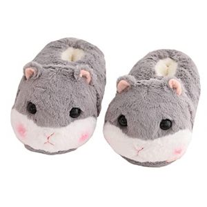 YELAN Chaussons cochon animaux femme homme hiver maison Pantoufles chaudes Peluche adulte Chaussures (Hamster1, Adulte, Femme, 35, Numérique (intervalle), Système Taille Chaussures EU, 43, Moyen) (YELAN STORE, neuf)