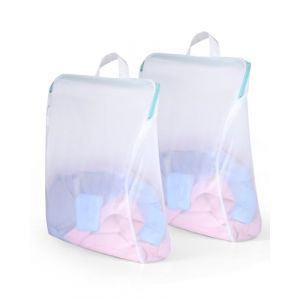OTraki Grand Filet Linge, 40 x 50 CM Grand Sac a Linge, Filet Linge Machine à Laver avec Poignées et Fermeture Eclair, Réutilisables Laundry Bag pour Sous-Vêtements Blouse Chemises (Paquet de 2) (OTraki, neuf)