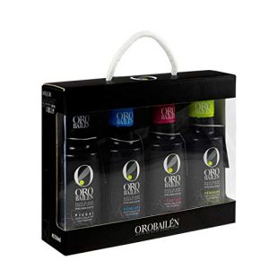 Oro Bail&eacute;n - Caisse de 4 vari&eacute;t&eacute;s de bouteilles 250 ml (Oliva Oliva, neuf)