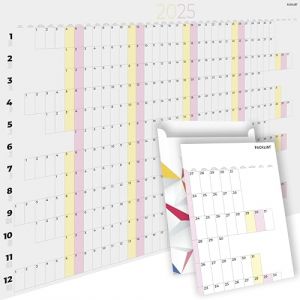 PACKLIST® Calendrier 2025 Grand Format en Français A1 84x60cm. Calendrier 2025 Mural Grand Format, Planning Familial 2025 - Calendriers Muraux pour L'organisation Familiale, les Études et le Travail (PACKLIST, neuf)
