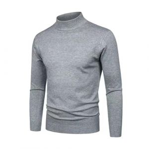 KBOPLEMQ Pull en tricot pour homme &agrave; demi col roul&eacute; - Manches longues - Tricot fin - Pull chaud &agrave; col roul&eacute; - Col montant - Pull thermique pour l'hiver - Sous-pull thermique &agrave; col roul&eacute; - Coupe (VISNA, neuf)