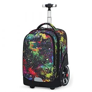 ANSIEDIO Cartable a Roulette Garçon, Sac à Dos avec Roulettes Cartable Roulette Sac à Dos Enfant Cartable Scolaire Trolley Bag Fille Garcon (Ciel étoilé) (ANSIEDIO, neuf)