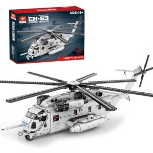 Modèle d'hélicoptère Militaire – 1/35 CH-53E Super Stallion, 2192 pièces de Blocs de Construction d'avion pour Enfants et Adultes, Jouet d'hélicoptère Militaire MOC Compatible avec Lego (Tirff, neuf)