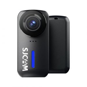 SJCAM C110+ Petite caméra de Poche d'action Portable, 4K30fps Caméra sous-Marine 98FT étanche, stabilisation d'image 6 Axes, caméra de Moto 20 MP WiFi Super légère 79 g avec Kits (AmazingCam, neuf)