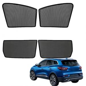 GCcv Pare Soleil Voiture Bébé Enfant Protection UV pour Fenêtres Pare-Soleil de Fenêtre Latérale pour Kadjar 2015-2022 Magnétique Rideau Housses Accessoires Auto,Front-Window+Rear-window-4PCS (shengxinchuanghui, neuf)