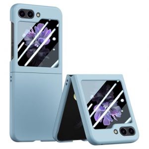 EASSGU Coque en Silicone Adapt&eacute;e pour Samsung Galaxy Z Flip6 / Samsung Galaxy Flip 6 2024 (6.7" inches), &Eacute;tui de T&eacute;l&eacute;phone R&eacute;sistante Aux Chutes et Aux Rayures - Bleu Ciel (EASSGU, neuf)
