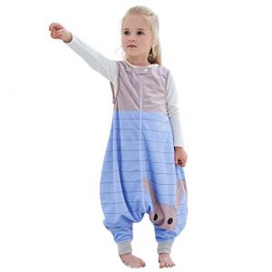 HAHASHOW Bebe gigoteuse avec jambes l'hiver Pyjama gigoteuse a pied Bebe Garcon Vetement Enfant Naissance Cadeau 3-5 ans, Lapin (BabyHome Supply, neuf)