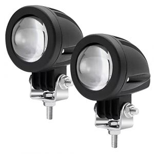 [Double Couleur 5 Modes] 10W Phare Moto LED,Universal 12V 24V LED Feux Additionnels Moto Phare Antibrouillard Ambre/Blanc Phare Auxiliaire Moto Étanche IP67 (YuanGu, neuf)
