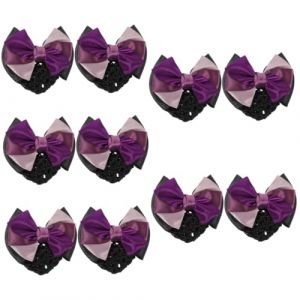 FRCOLOR 10 Pièces Marteau à filet pour chignon filet à chignon hair topper filet à cheveux chignon accessoires de cheveux dames filets à cheveux pour femmes couvre-chignon en tissu (White Beach, neuf)