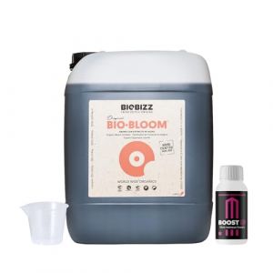 GROWMANIA Bio Bloom de BioBizz 5 l + échantillon Boost Up Nutrients + Verre doseur | Biobloom engrais organique extensible pour floraison Idéal pour grands jardins et potagers (GROWSHOP EU, neuf)