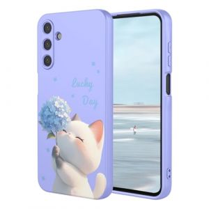 UPLAI Coque pour Samsung Galaxy A54 5G, Tr&egrave;s Mince Soyeux Silicone Liquide Antichoc Housse avec 3D Motif de Peinture, Prime Souple Doublure Fibre &Eacute;l&eacute;gant Mignon &Eacute;tui. P9 (UPINLY, neuf)