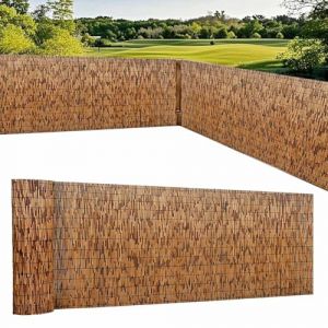 Canisse en Roseau Naturel 1 2 3 4 5m,Rouleau De Clôture en Roseau,Brise-Vue Bambou Privé,Barrière De Clôture Extérieure De Jardin Décorative pour Extérieur, Terrasse, Villa (YANGYANG CHENYOU, neuf)