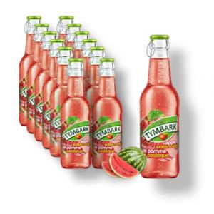 Lot de 12 jus de pastèque polonais Tymbark - Le rafraîchissement fruité de Pologne (Haus der Biere Berlin - Biere aus aller Welt, neuf)