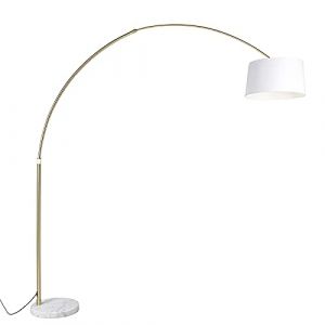 Qazqa xxl - Lampadaire avec Abat-Jour - 1 lumi&egrave;re - H 2690 mm - Blanc - Moderne - &eacute;clairage int&eacute;rieur - Salon I Chambre (Lampeetlumiere, neuf)