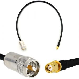 PL259 vers SMA m&acirc;le 50cm UHF C&acirc;ble coaxial &mdash; c&acirc;ble d'extension HF240 (LMR 240 &eacute;quivalent) etanche &mdash; rallonge pour HAM cable antenne CB Radio Analyseur Tosmetre Marine RF VHF Cibi SDR Radio Amateur (RANGEFUL, neuf)