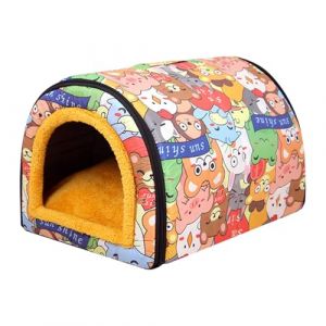 Maison de chat sauvage ext&eacute;rieur - abri de chat d'hiver, maison de compagnie isol&eacute;e | Lit de chats par temps froid portable, abris de chats ext&eacute;rieurs durables, refuge chauff&eacute; confortable pour porche, (lonyezc, neuf)