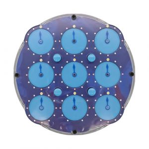Nicear Puzzle D'horloge Cube Magn&eacute;tique - M&eacute;canisme D'engrenage 3D Double Face Avec Tension R&eacute;glable Activit&eacute; Bleue Transparente Pour Le D&eacute;veloppement Cognitif Et La R&eacute;duction Du Stress (11,1 Cm) (Nicear EU, neuf)