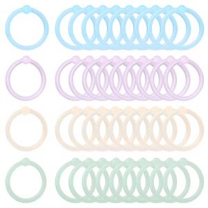 SAVITA 60 Pi&egrave;ces Anneaux de Reliure en Plastique, Multicolores Anneaux Feuilles Mobiles, Anneaux de Porte-Cl&eacute;s en Vrac Pinces &agrave; Anneaux pour Fiches Cahie Artisanat Bricolage (20 mm de Diam&egrave;tre) (moncion, neuf)
