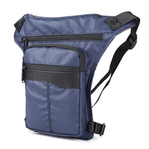 Xieben Oxford Drop Leg Sac pour Hommes Femmes Multi-Usage Moto Vélo Bandoulière Hanche Bum Pouch Ceinture Taille Fanny Pack Voyage À L'extérieur Tactique Camping Pêche Randonnée Bleu (XieBen, neuf)