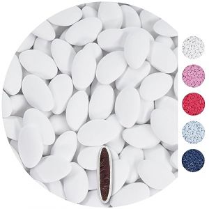 EinsSein 0,5kg Dragées chocolat mariage blanc dragees baptême fille garcon communion aux amandes feter et recevoir fêter de fete couleur pas cher aux bombe tag voir mes etui contenant boite a (Shopingeneur, neuf)