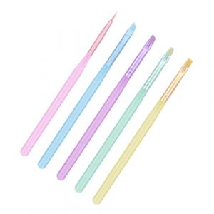 CALLARON Ensemble De 5 Pièces Ensemble De Stylo à Ongles Art Uv Trousse De Manucure Clou Stylos Vernis à Ongles Ongle De Gel Trousse à Ongles Nail Corps De Stylo En Métal (Raindrops On Roof, neuf)